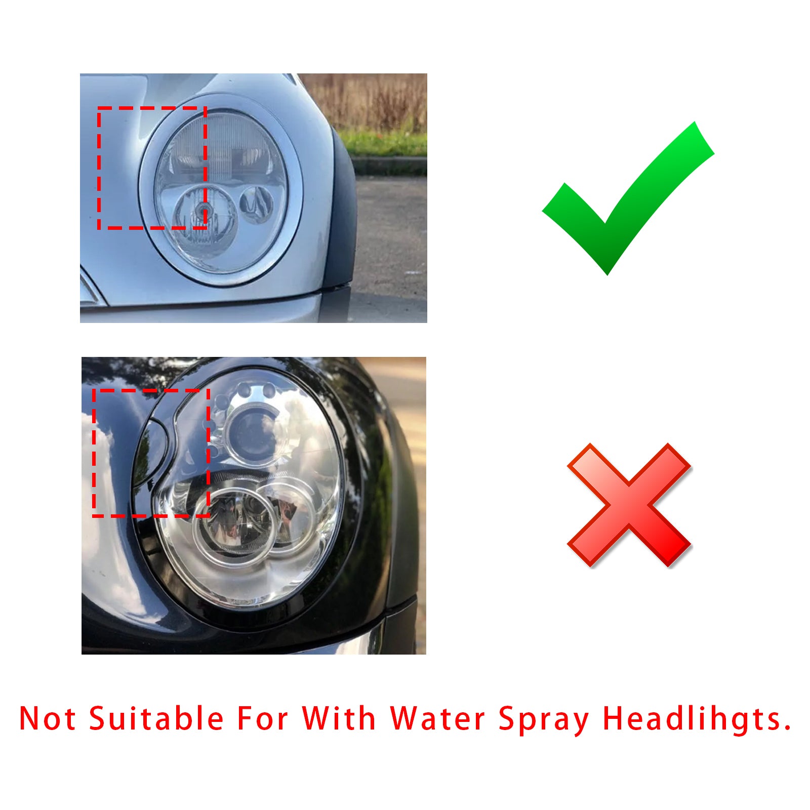 왼쪽 + 오른쪽 헤드라이트 렌즈 플라스틱 커버 셸 63126911701 02 미니 쿠퍼용