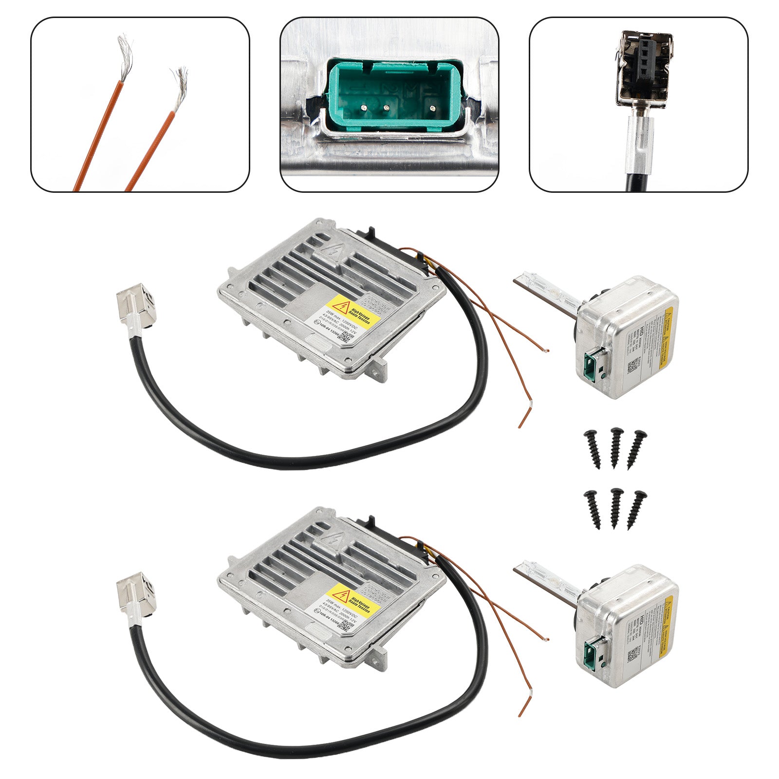 2x balasto para faro y unidad de control de cable de bombilla D3S para Grand Cherokee 2014-2020