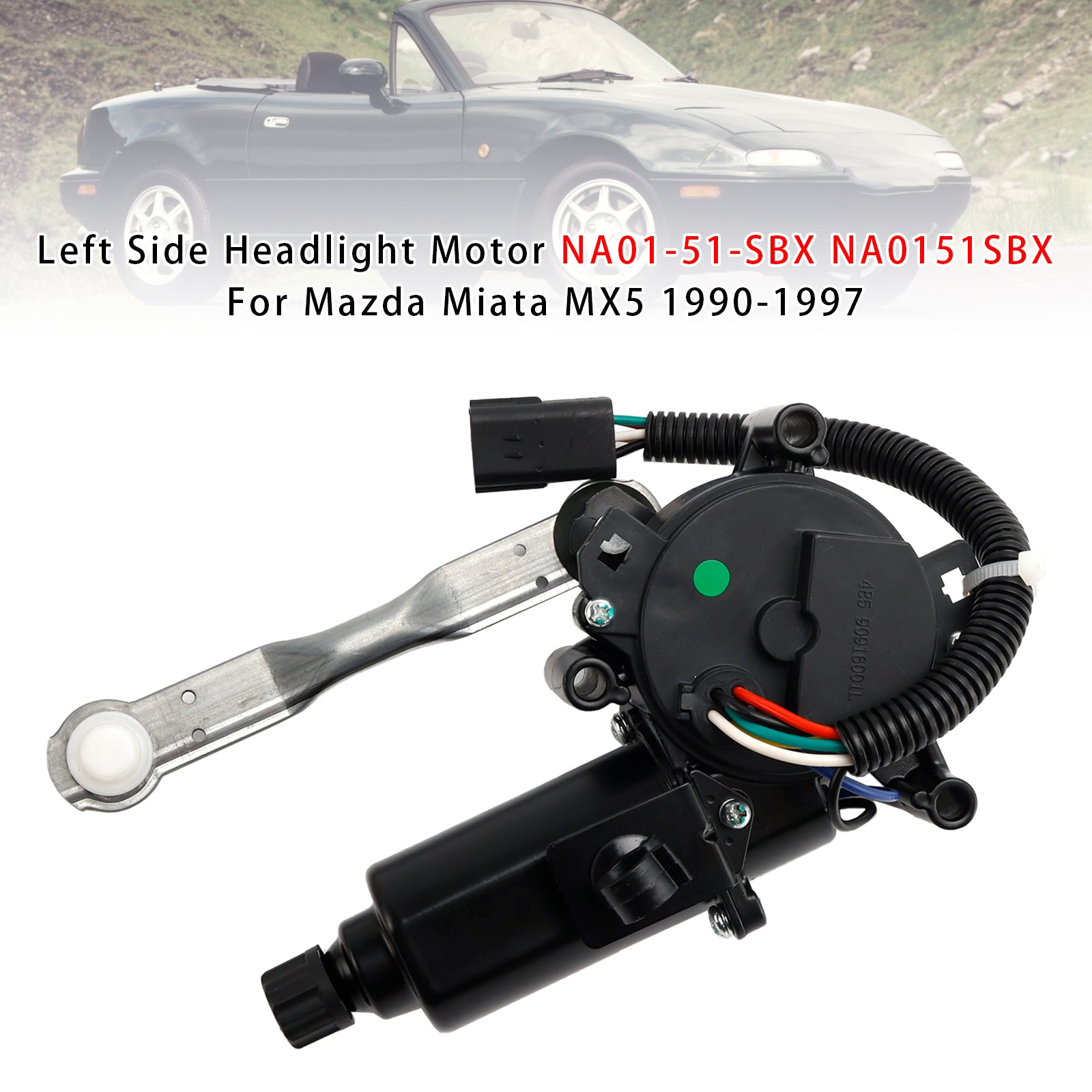 1990-1997 Mazda Miata MX5 Left Side Headlight Motor NA01-51-SBX NA0151SBX