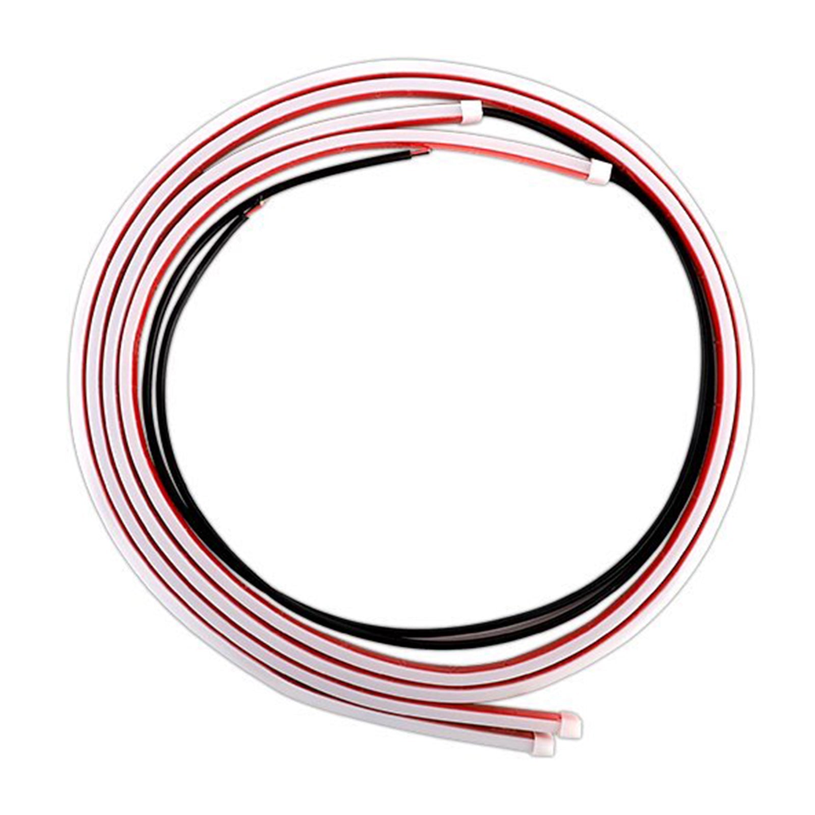 Car Door Decoration Light Strips Warning Flashing Red White Lamp 1.2m