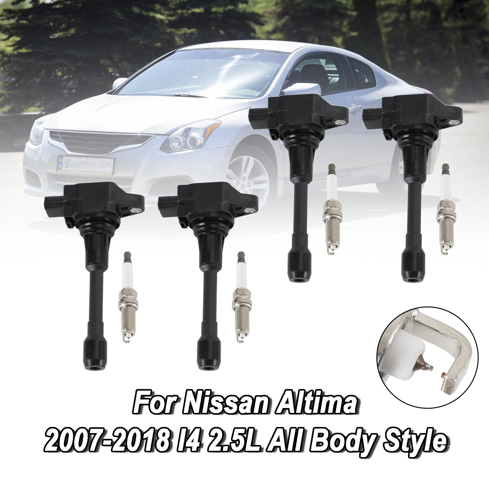 4PCS Ignition Coils Pack For Nissan Altima Sentra Rogue X-Trail Tiida 2.5L UF549