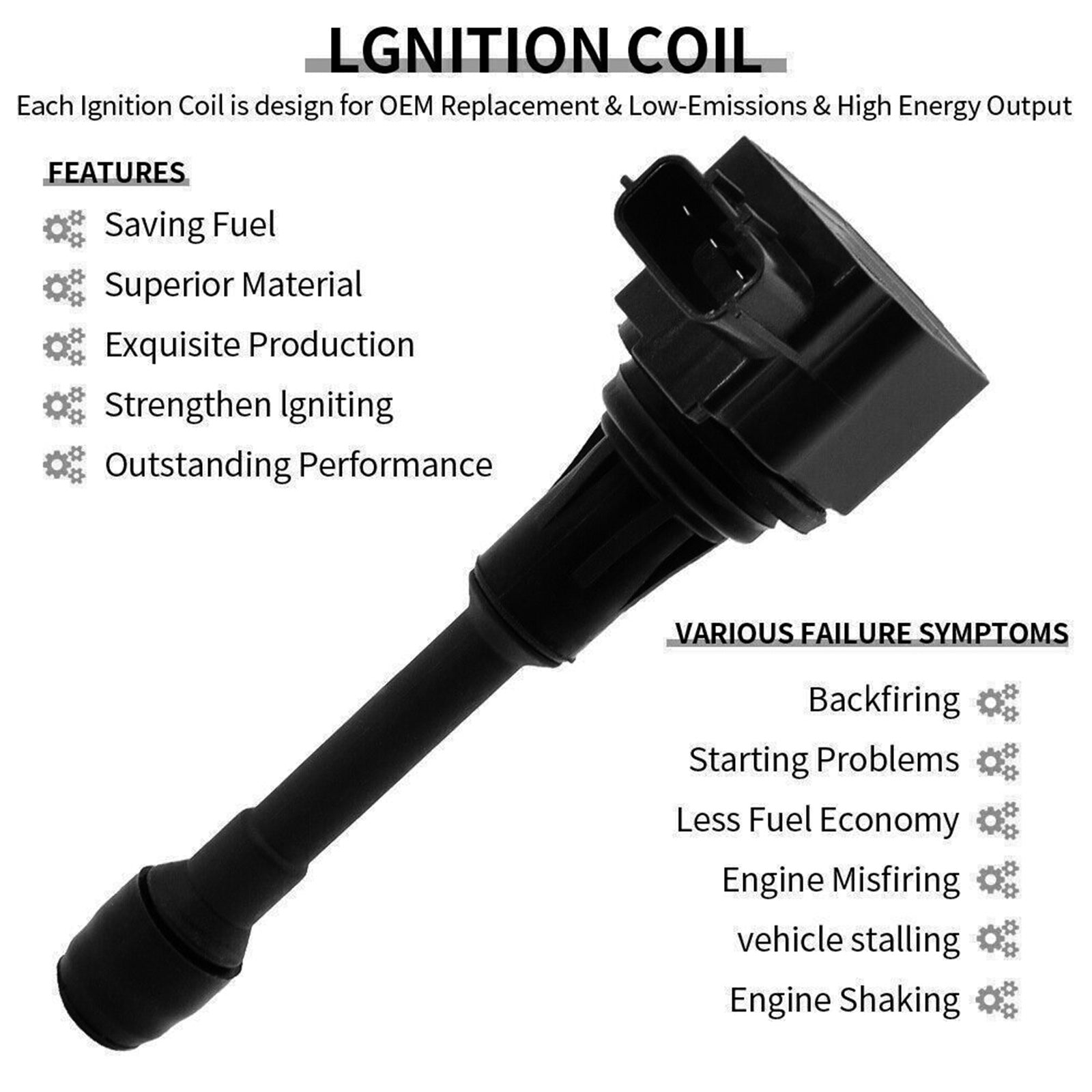 Infiniti G25 Nissan Maxima 3.5 V6 09-19 6 Ignition coil+6 Spark Plug UF550 Fedex Express