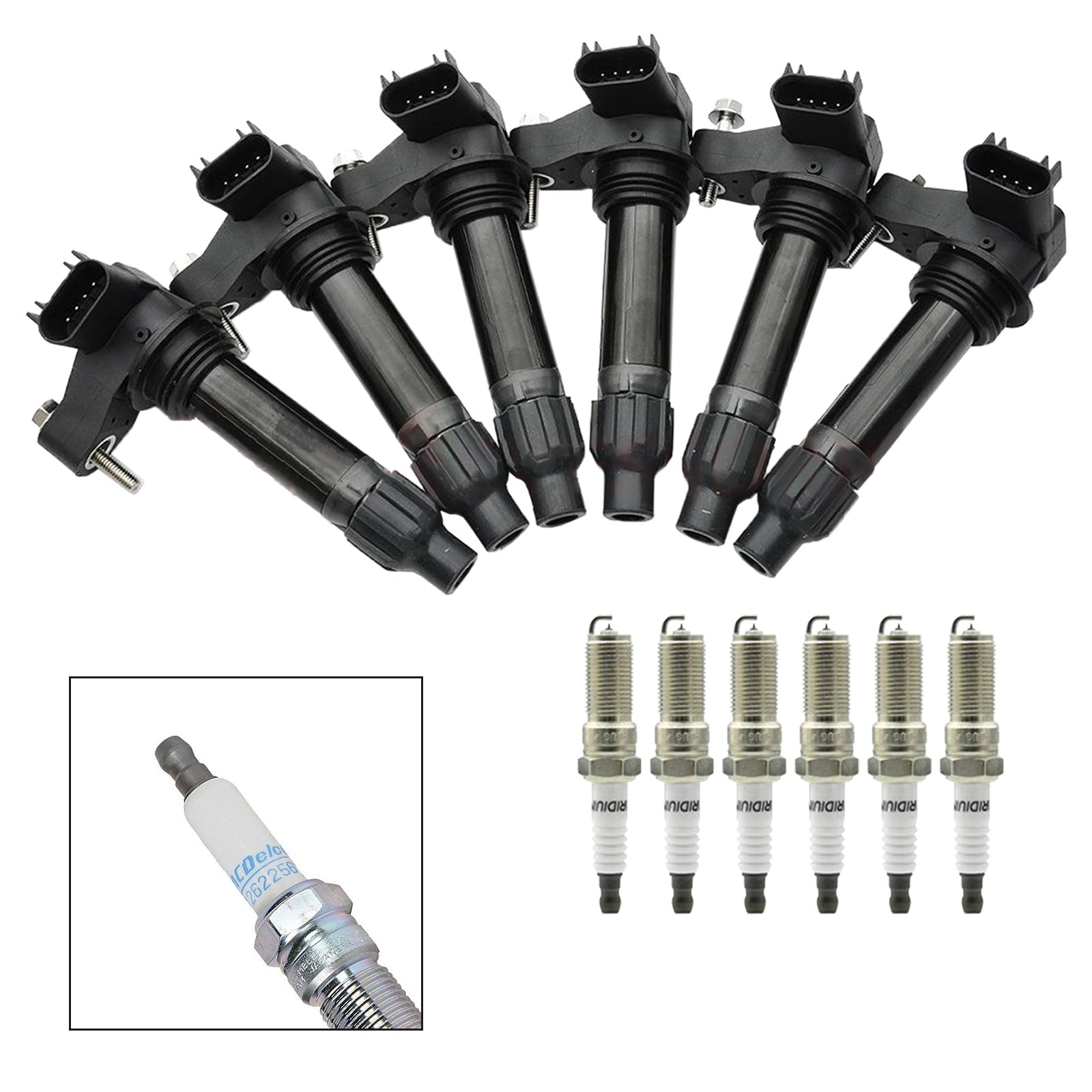 2007-2008 Cadillac SRX GMC Acadia Saturn Outlook 6 Ignition coil+6 Spark Plug UF569 Fedex Express