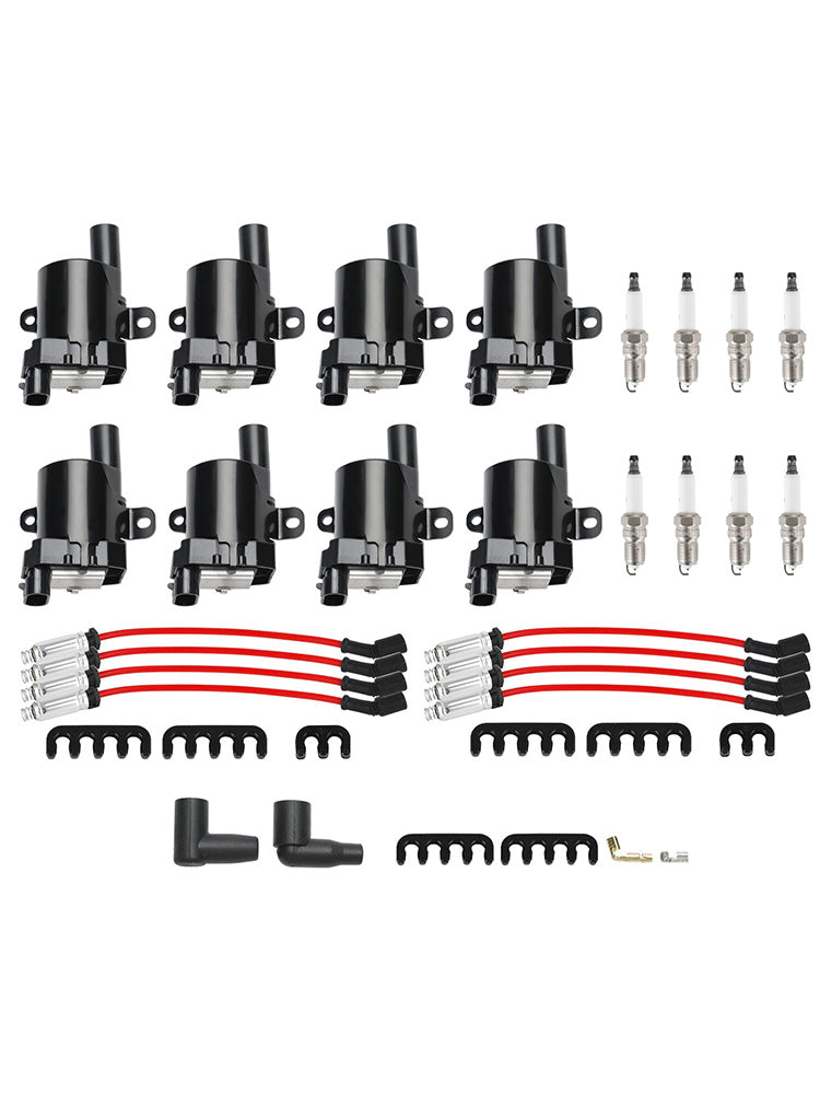 1999-2007 Silverado Sierra 1500 4.8L 5.3L 8Pack Ignition Coil+Spark Plug+Wires Set UF262