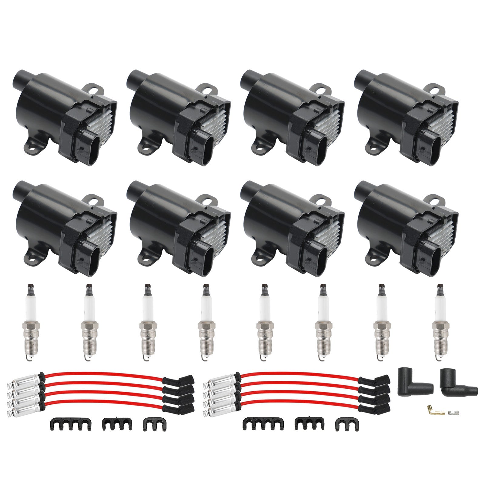 1999-2007 Silverado Sierra 1500 4.8L 5.3L 8Pack Ignition Coil+Spark Plug+Wires Set UF262