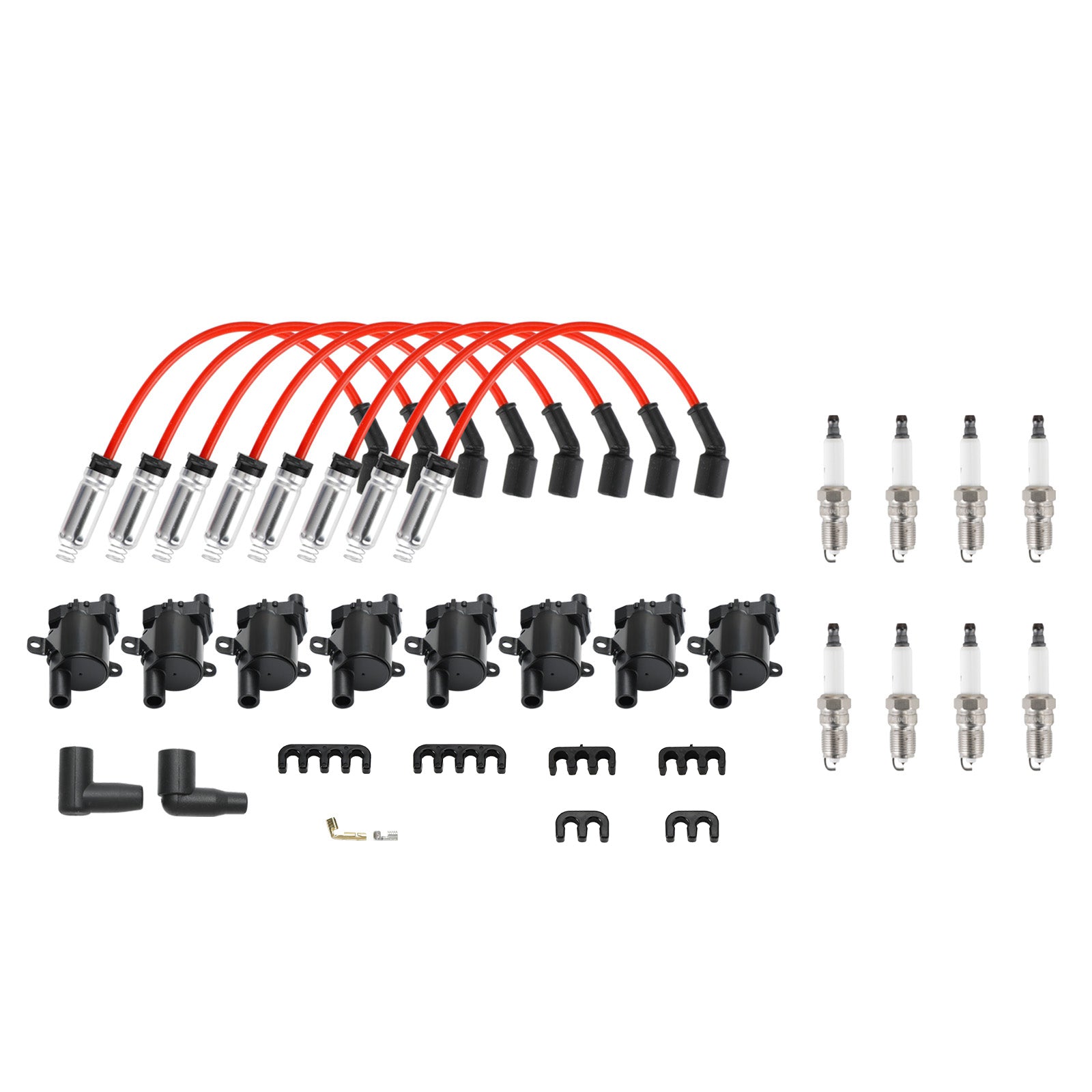 1999-2007 Silverado Sierra 1500 4.8L 5.3L 8Pack Ignition Coil+Spark Plug+Wires Set UF262