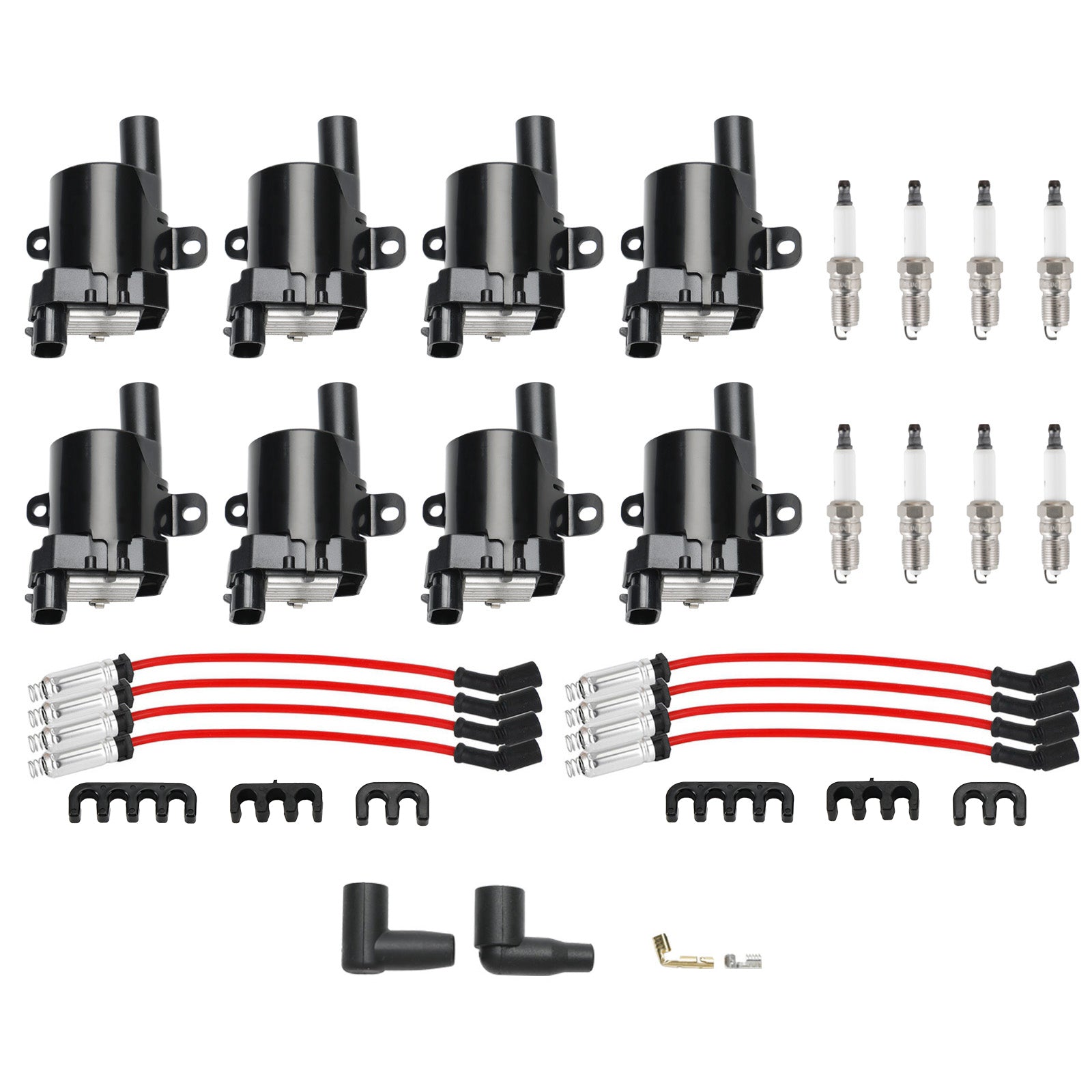 1999-2007 Silverado Sierra 1500 4.8L 5.3L 8Pack Ignition Coil+Spark Plug+Wires Set UF262