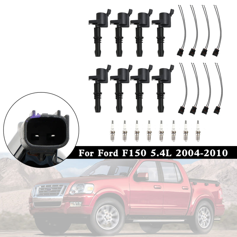 1999-2007 Ford F-550 Super Duty 6.8L V10 8X lgnition Coil +Spark Plug+Connector FD508 DG511 Fedex Express
