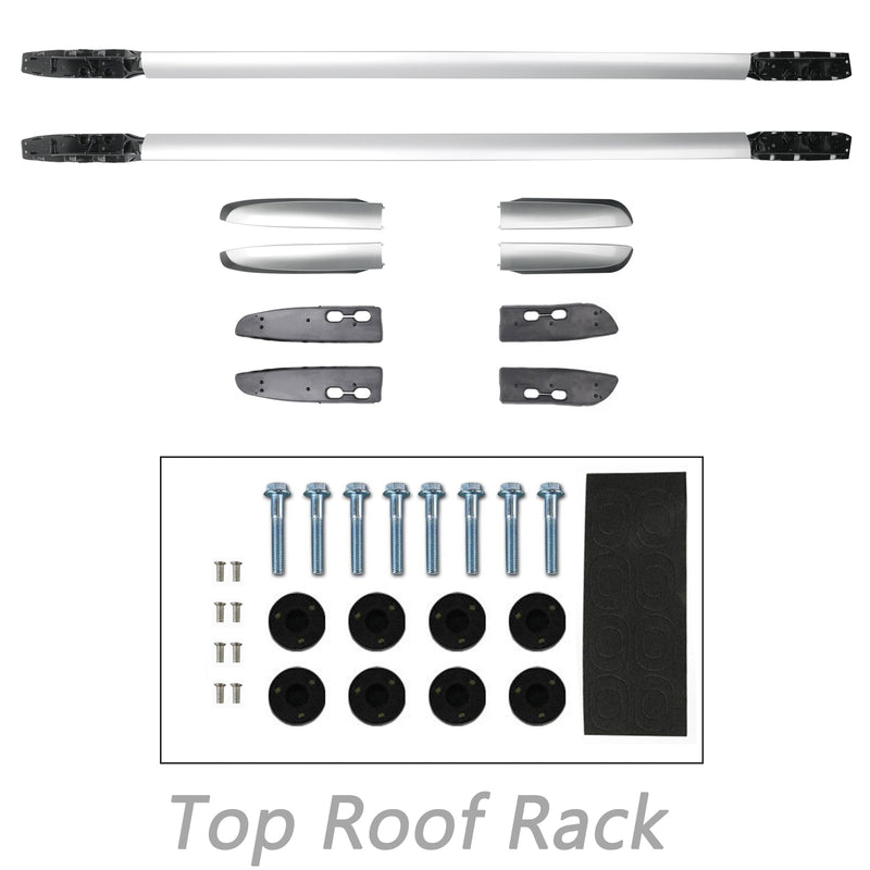 2013-2018 تويوتا RAV4 الألومنيوم مصنع الفضة أعلى سقف الرف الجانب القضبان بار
