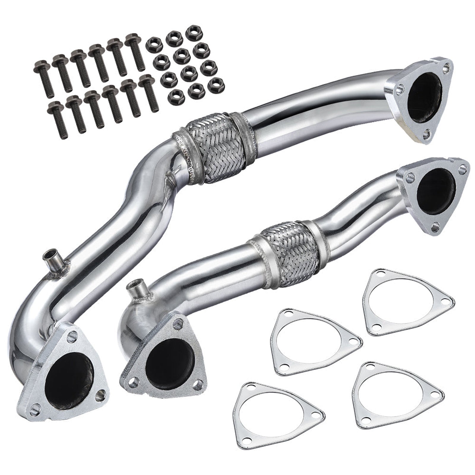 Exhaust Up-Pipe for Ford 2008-2010 6.4L Powerstroke Diesel Heavy Duty Polished NO EGR