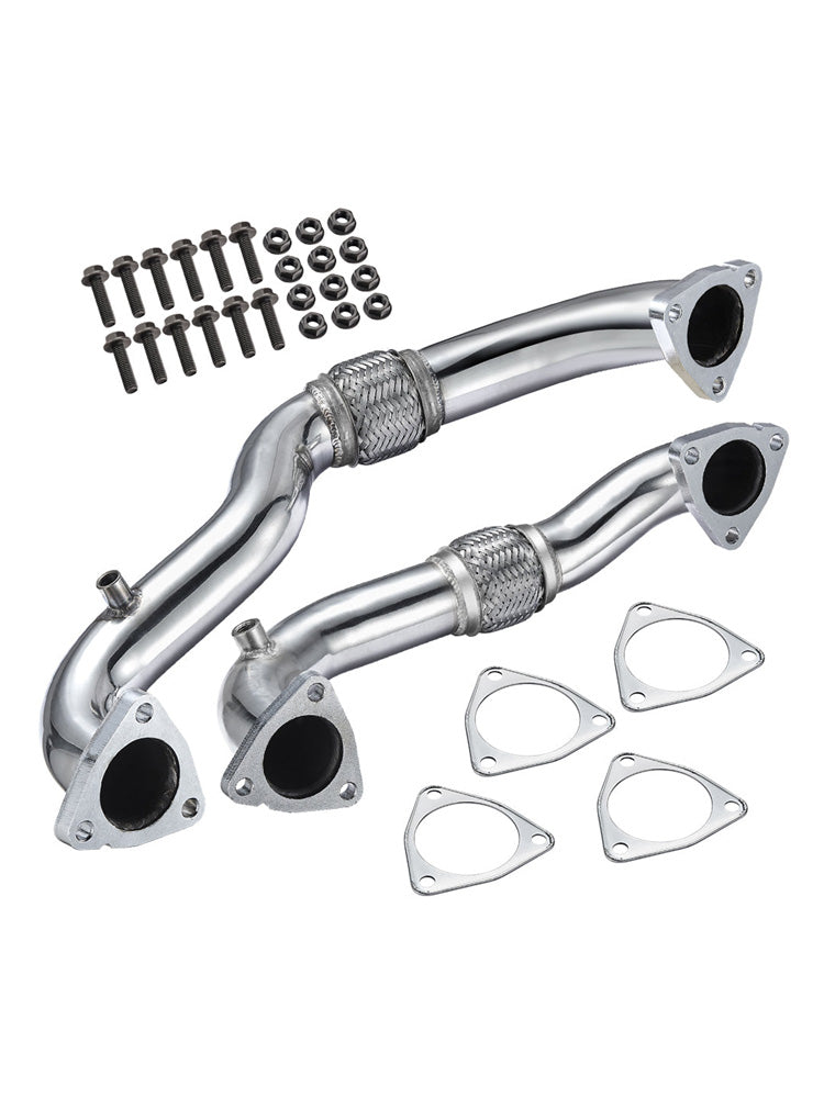 Exhaust Up-Pipe for Ford 2008-2010 6.4L Powerstroke Diesel Heavy Duty Polished NO EGR