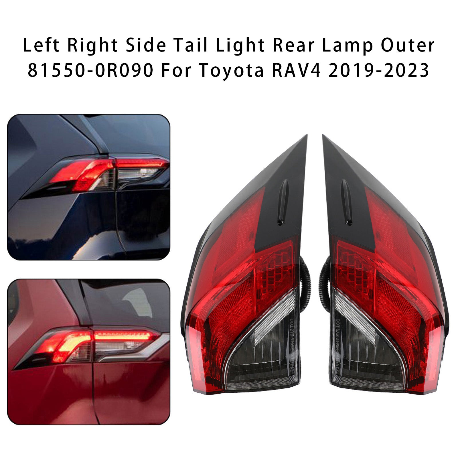 L+R Side Tail Light Rear Lamp Outer 81560/81550-0R090 For Toyota RAV4 2019-2023