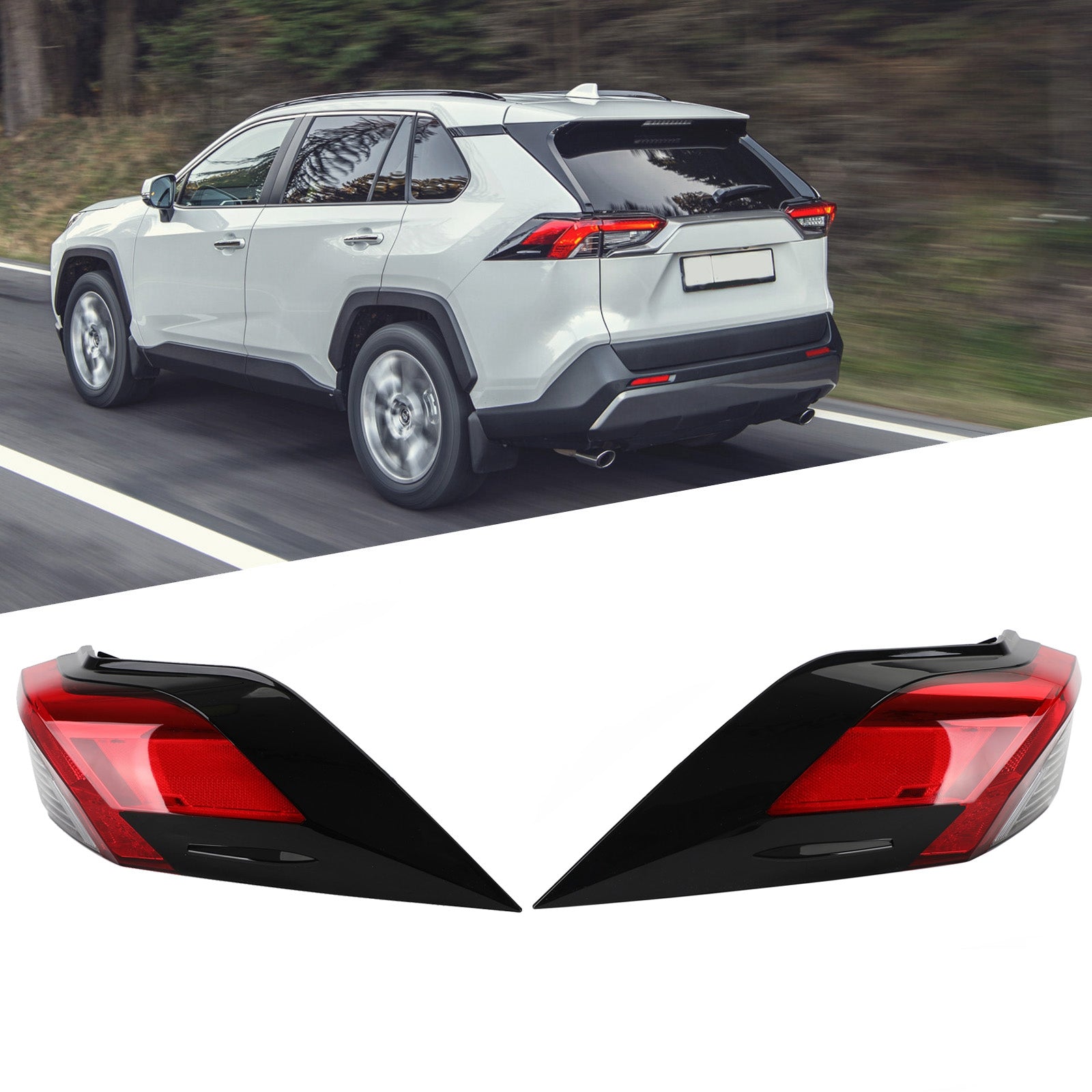 L+R Side Tail Light Rear Lamp Outer 81560/81550-0R090 For Toyota RAV4 2019-2023