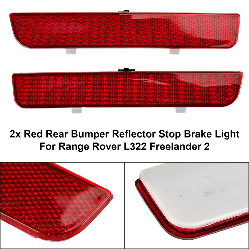 2x luz de freno de parada reflectora de parachoques trasero roja para Range Rover L322 Freelander 2