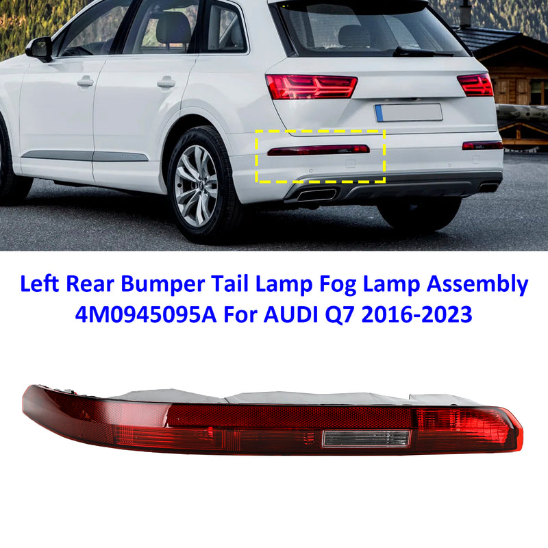 Audi  Q7 2016-2023Left Rear Bumper Tail Lamp Fog Lamp Assembly 4M0945095A