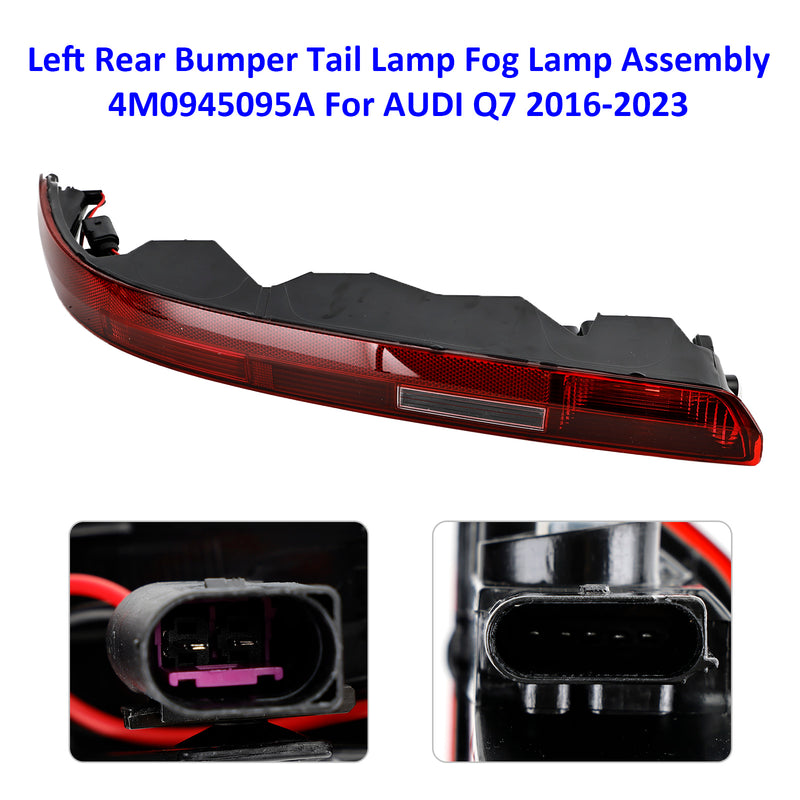 Audi  Q7 2016-2023Left Rear Bumper Tail Lamp Fog Lamp Assembly 4M0945095A