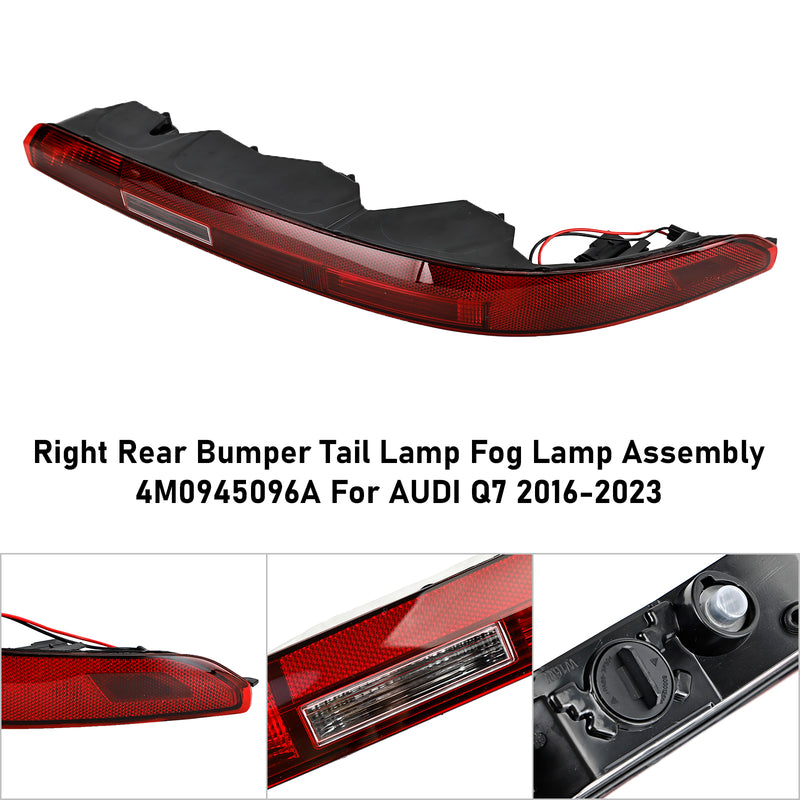 AUDI Q7 2016-2023 Right Rear Bumper Tail Lamp Fog Lamp Assembly 4M0945096A Fedex Express