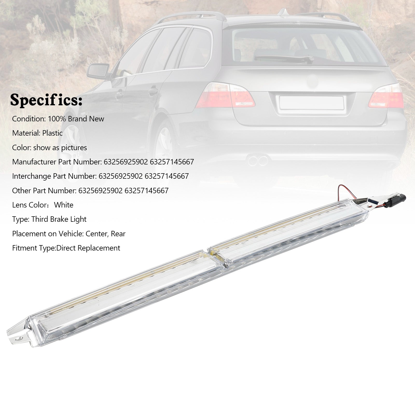 Tercera luz de freno 63256925902 para BMW Serie 5 E60 E61 Facelift