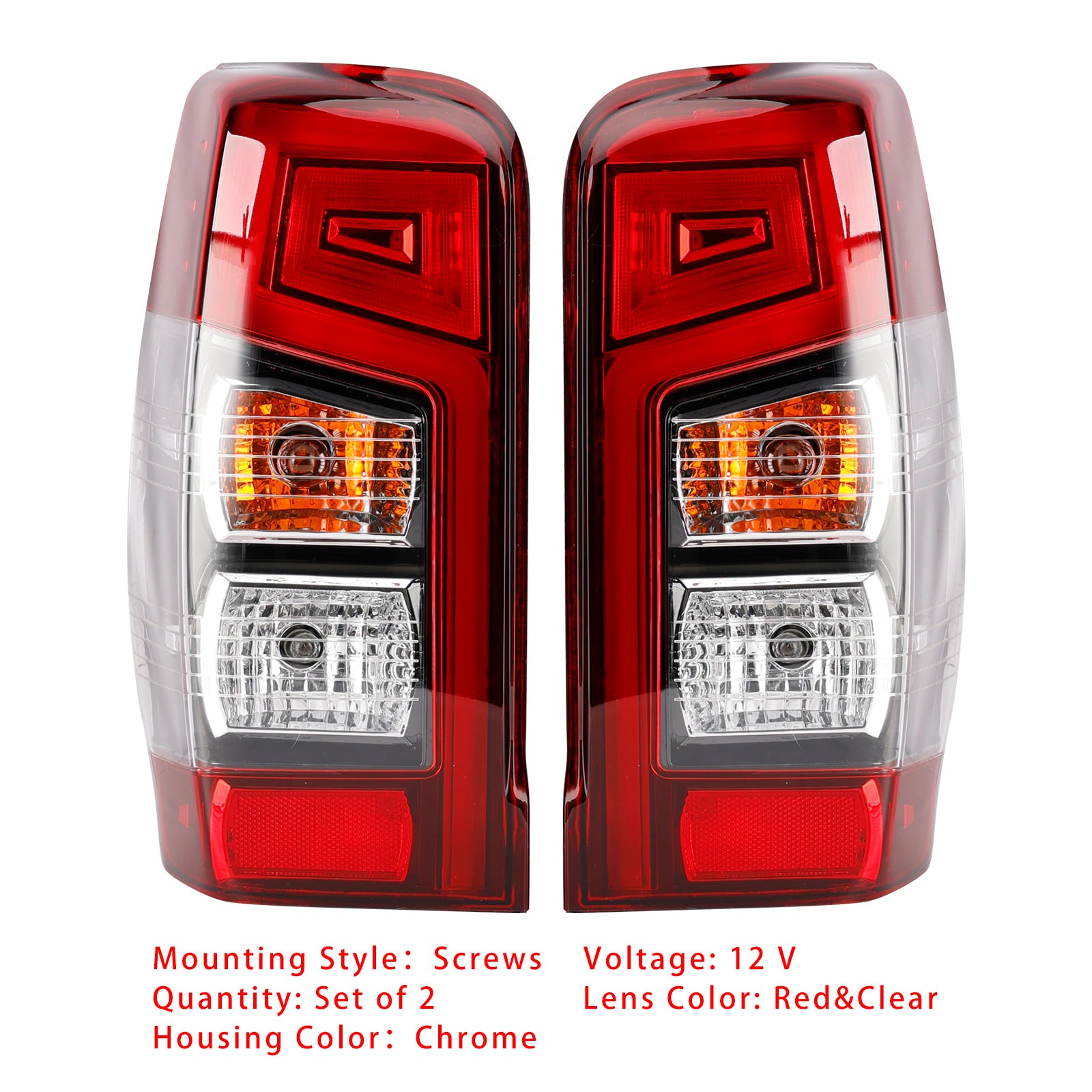 Pair Rear Stop Brake Tail Light Lamp For Mitsubishi Triton L200 2019-2023