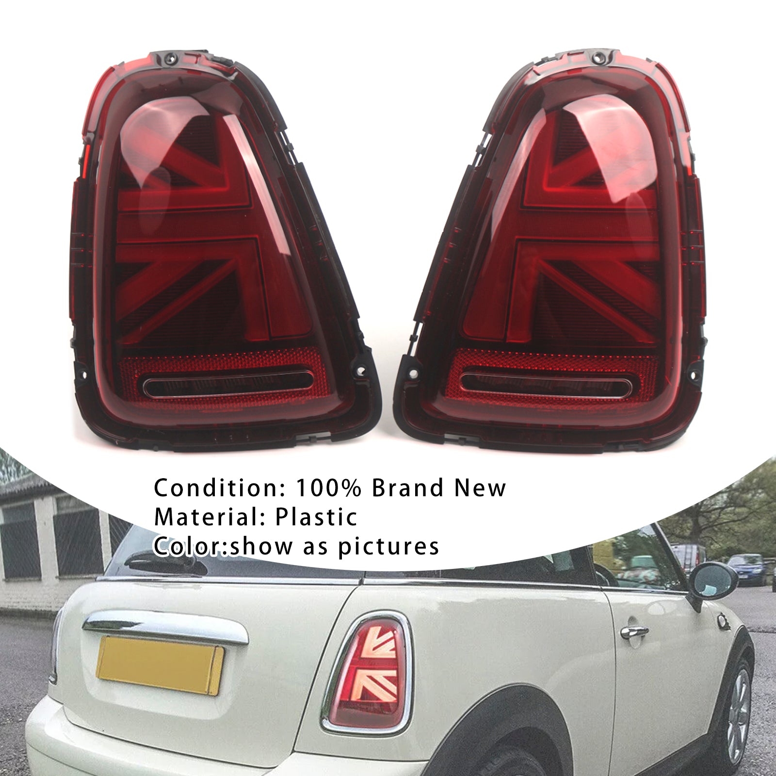 L&R LED Tail lights Lamps For BMW Mini R56 R57 R58 R59 Cooper S 2007-2015 RED
