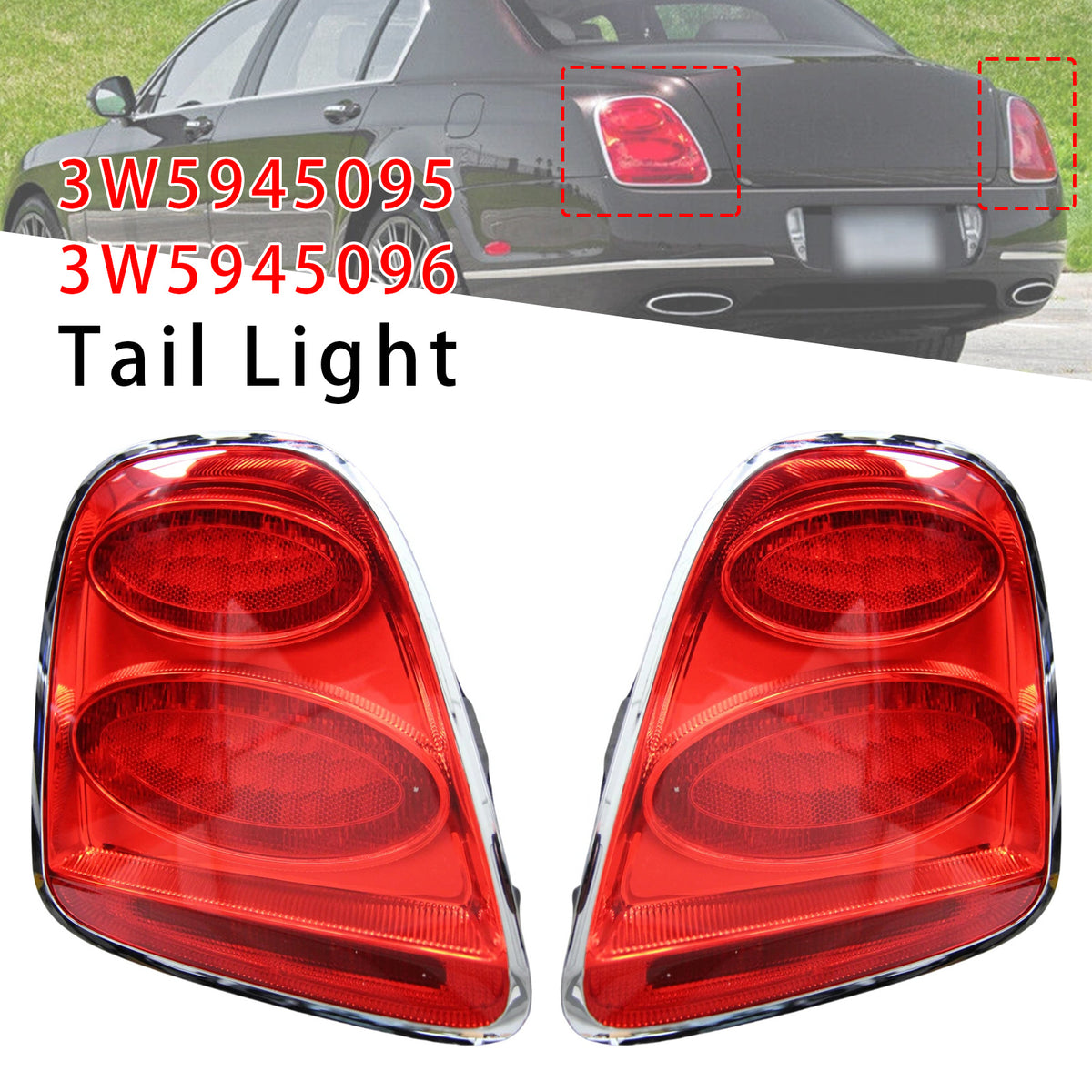 Left+Right Tail Light For Bentley Continental Flying Spur 2009-2012