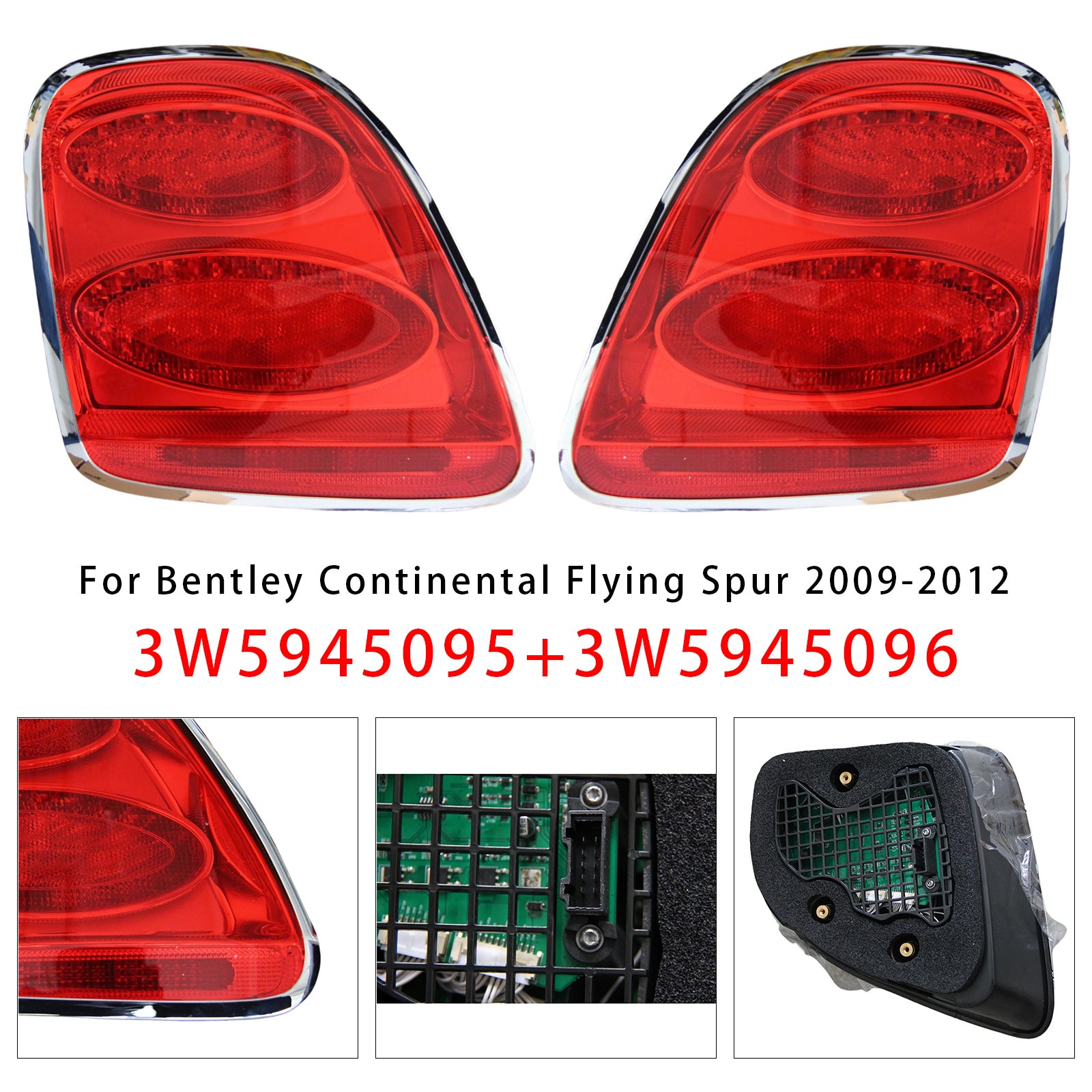 Left+Right Tail Light For Bentley Continental Flying Spur 2009-2012