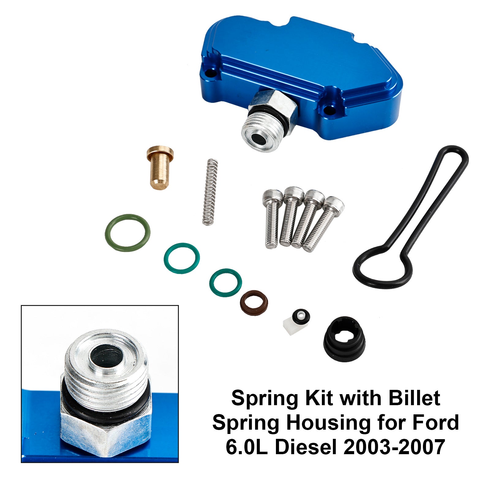 Ford 6.0L Diesel 2003-2007 Spring Kit with Billet Spring Housing