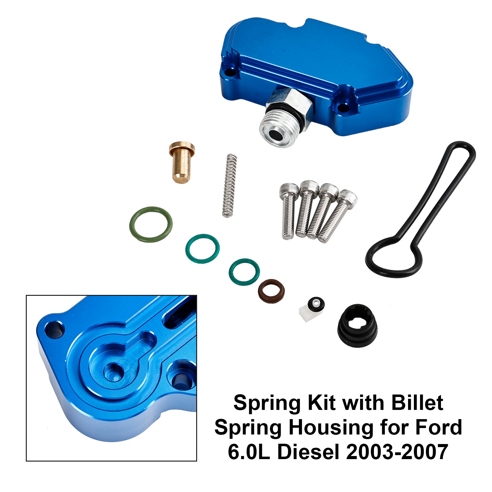 Ford 6.0L Diesel 2003-2007 Spring Kit with Billet Spring Housing