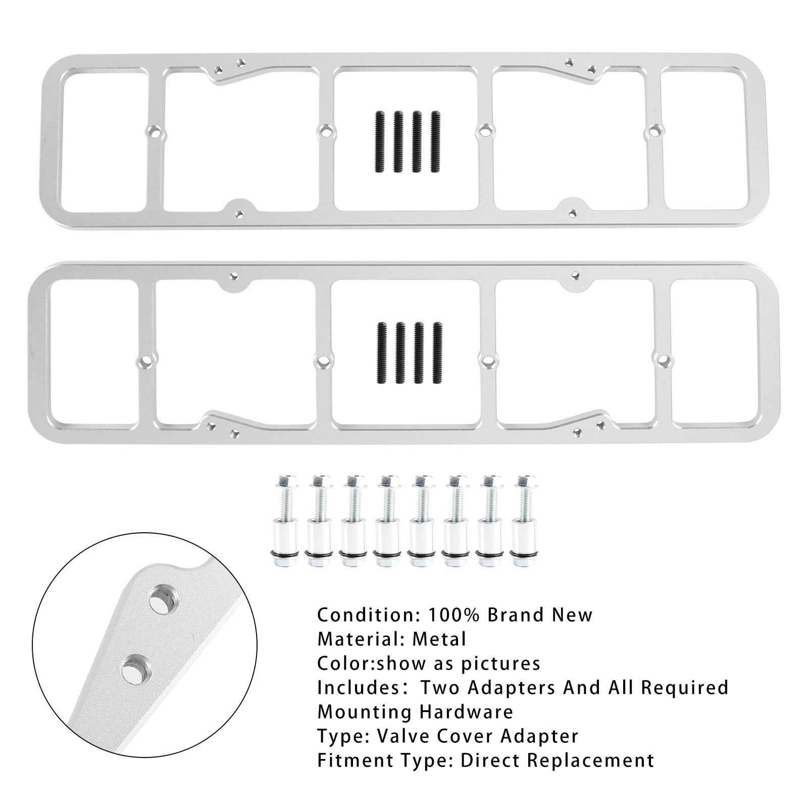 Valve Cover Adapter Compatible with all 1955-1986 perimeter bolt valve covers onto 1987 and newer SBC engines 551542