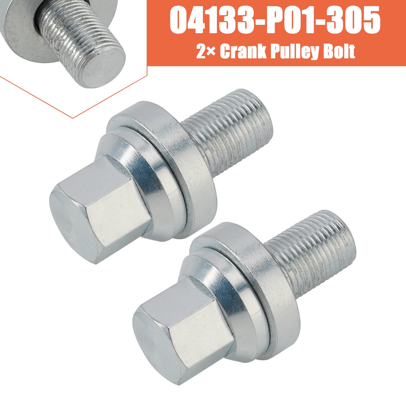 2pcs Crank Pulley Bolt D16Z6 D16 D15 D16Y8 D Series for Honda Civic 04133-P01-305