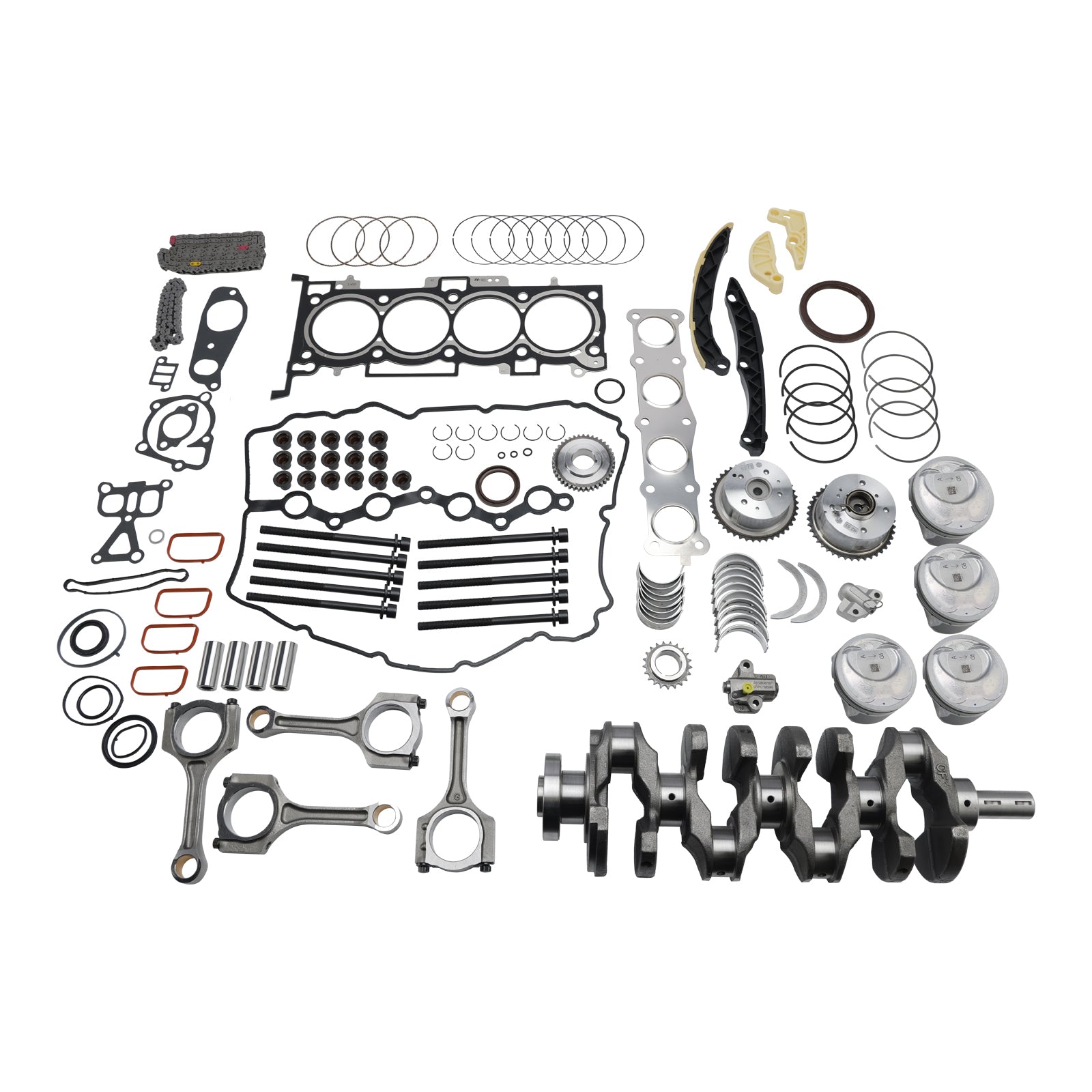 G4KJ Engine Overhaul Rebuild Kit w/Crankshaft & Rods & Timing Kit For Kia 2.4L