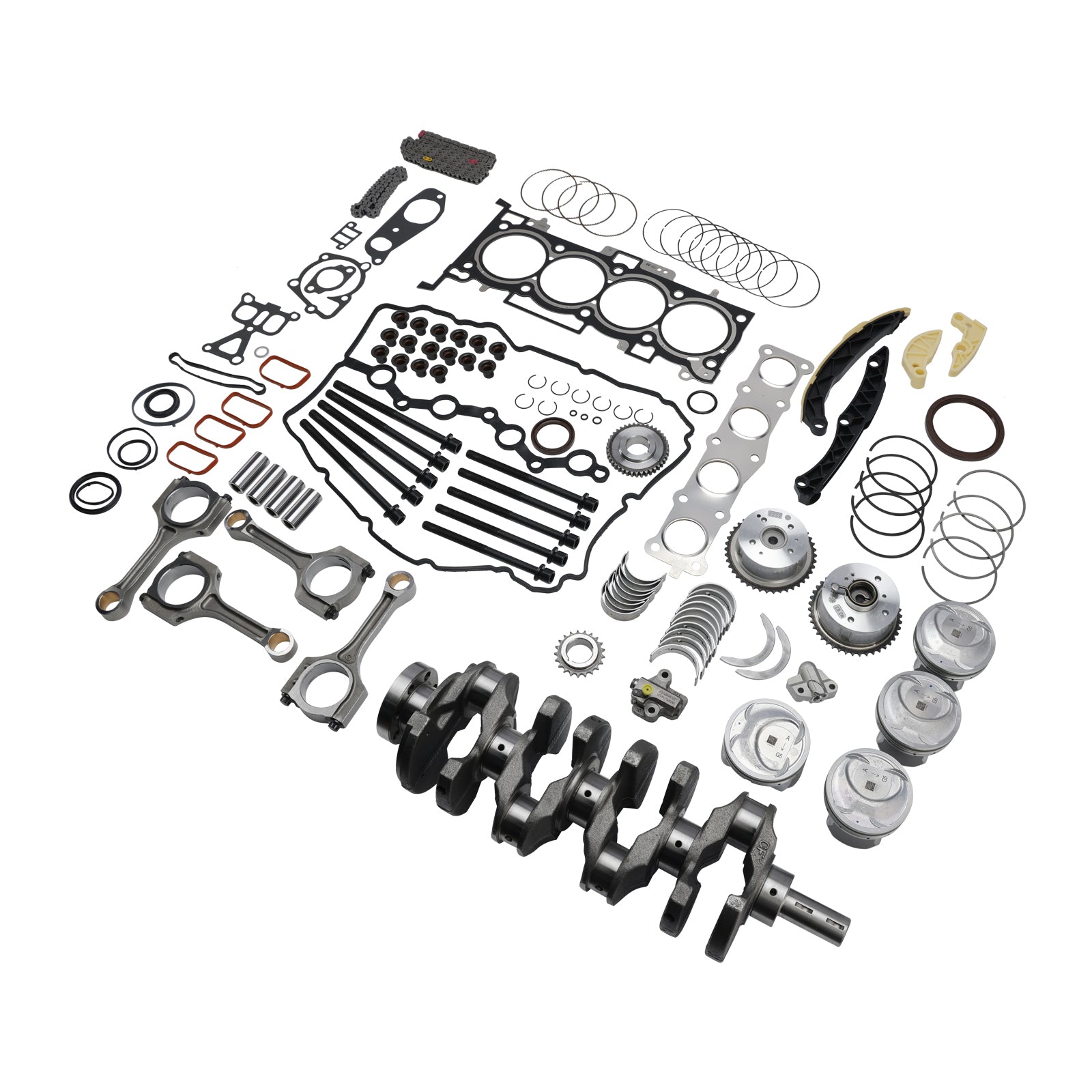 G4KJ Engine Overhaul Rebuild Kit w/Crankshaft & Rods & Timing Kit For Kia 2.4L