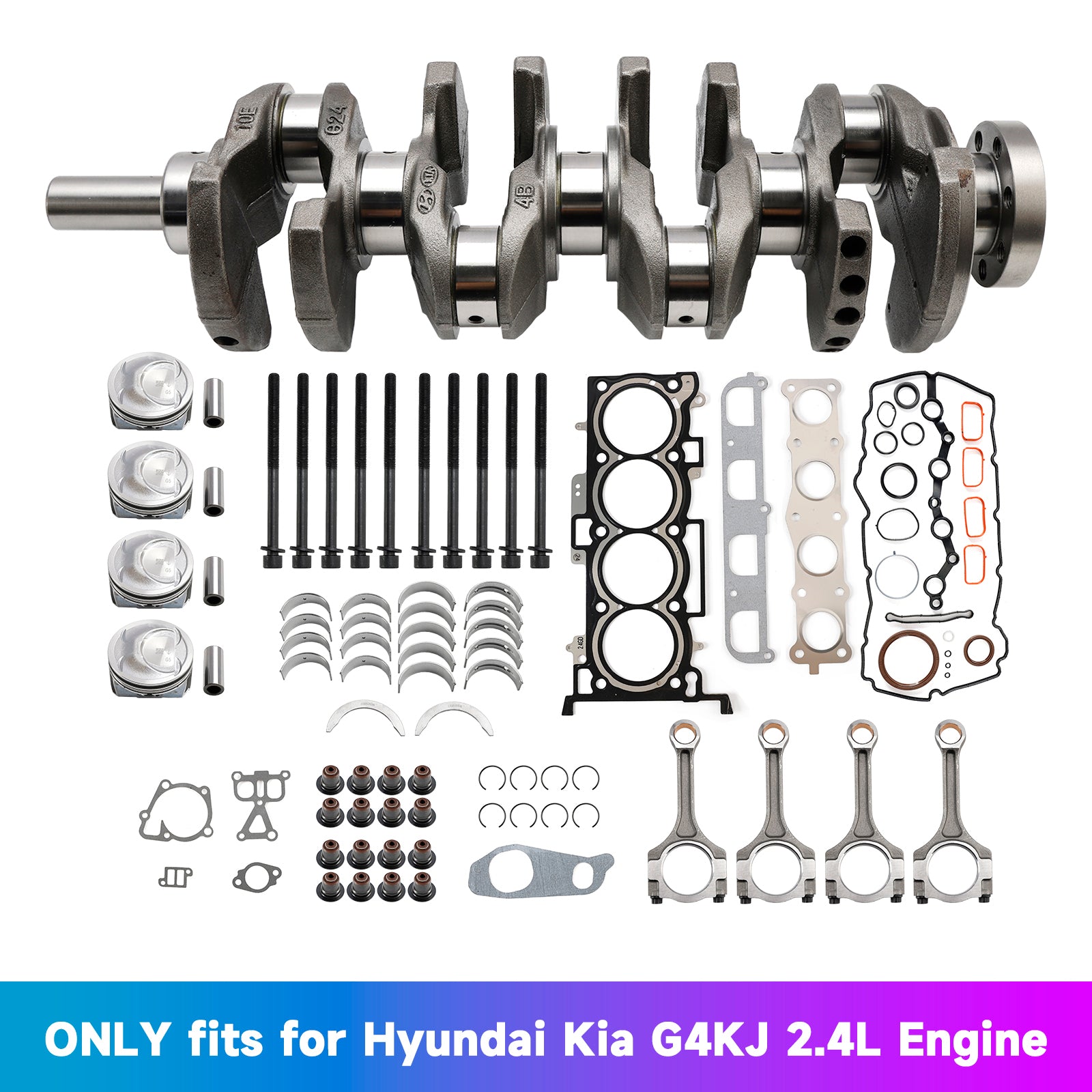 G4KJ 2.4L Engine Overhaul Rebuild Kit Crankshaft Rods for HYUNDAI KIA Sorento