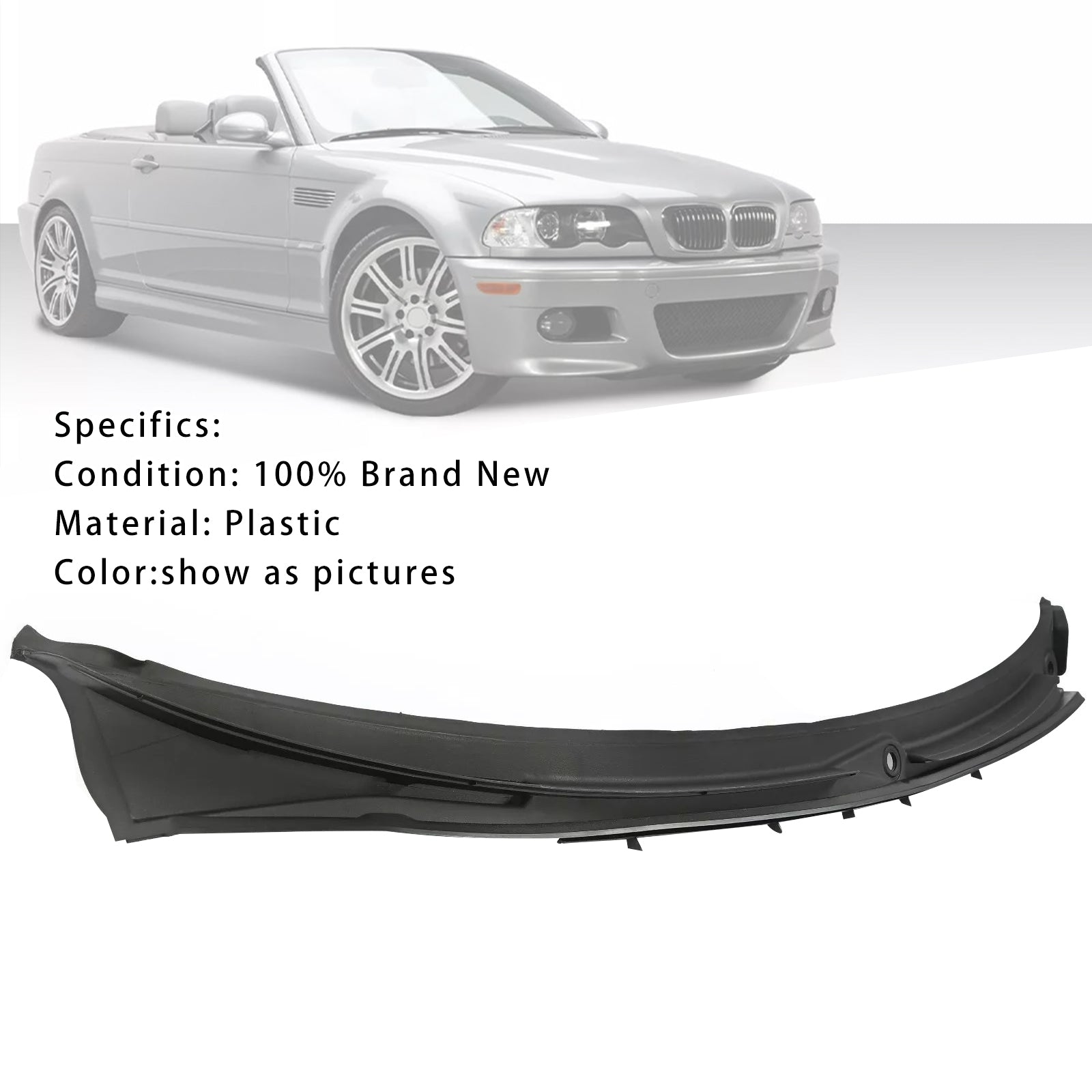 BMW M3 E46 323I 328I 96-2006 용 하단 모터 카울 커버 윈드 실드 와이퍼 그릴