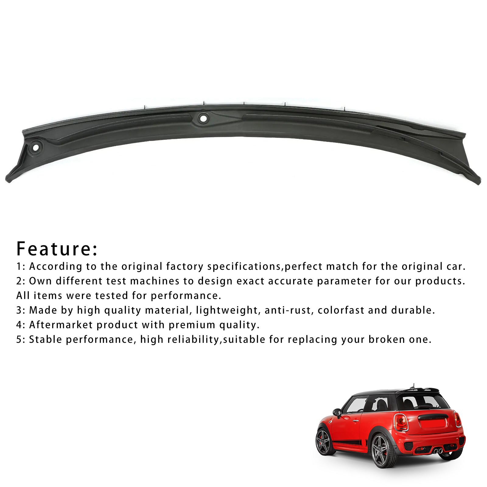 BMW M3 E46 323I 328I 96-2006 용 하단 모터 카울 커버 윈드 실드 와이퍼 그릴