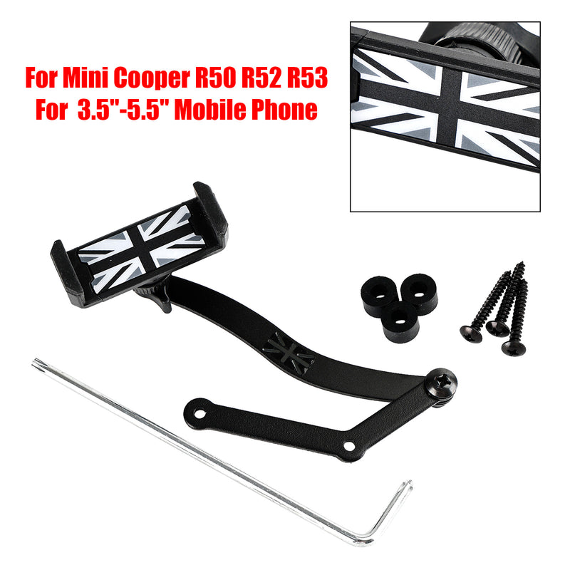 360▲Rotation Car Mobile Phone Holder Mount for Mini Cooper R50 R52 R53 Grey