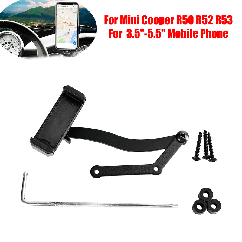 حامل هاتف محمول للسيارة يدور 360 درجة لجهاز Mini Cooper R50 R52 R53