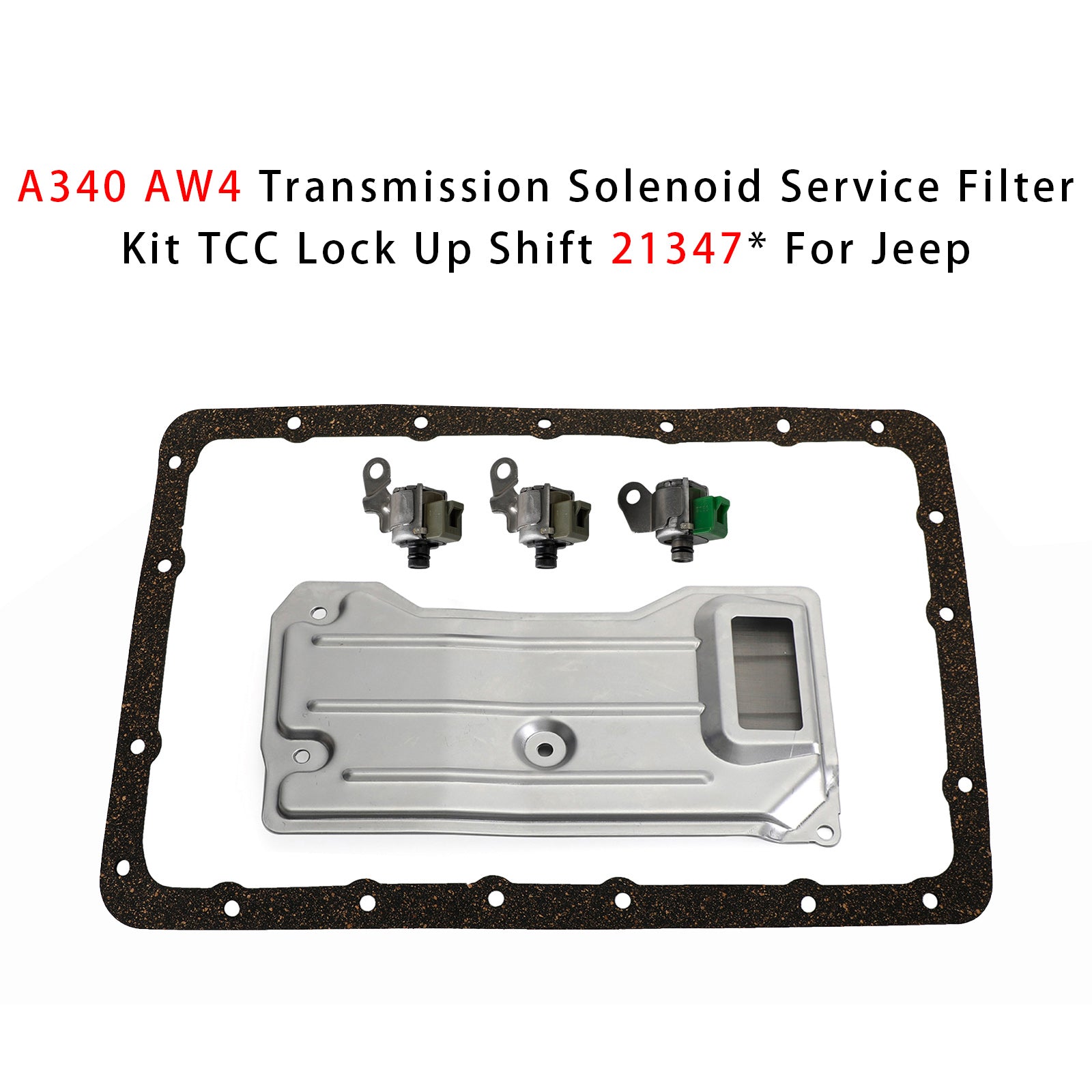 A340 AW4 Transmission Solenoid Service Filter TCC Lock Up Shift 21347 For Jeep