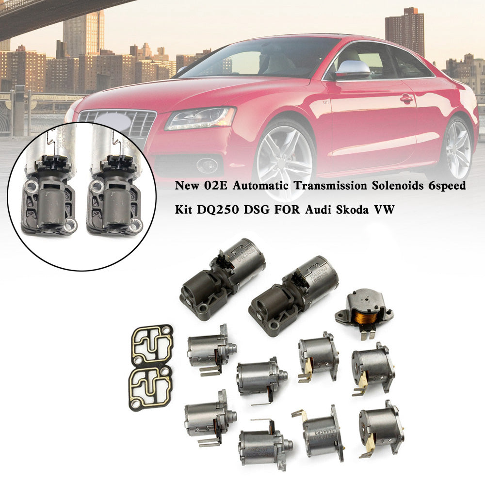 New 02E Automatic Transmission Solenoids 6speed Kit DQ250 DSG FOR Audi Skoda VW Fedex Express