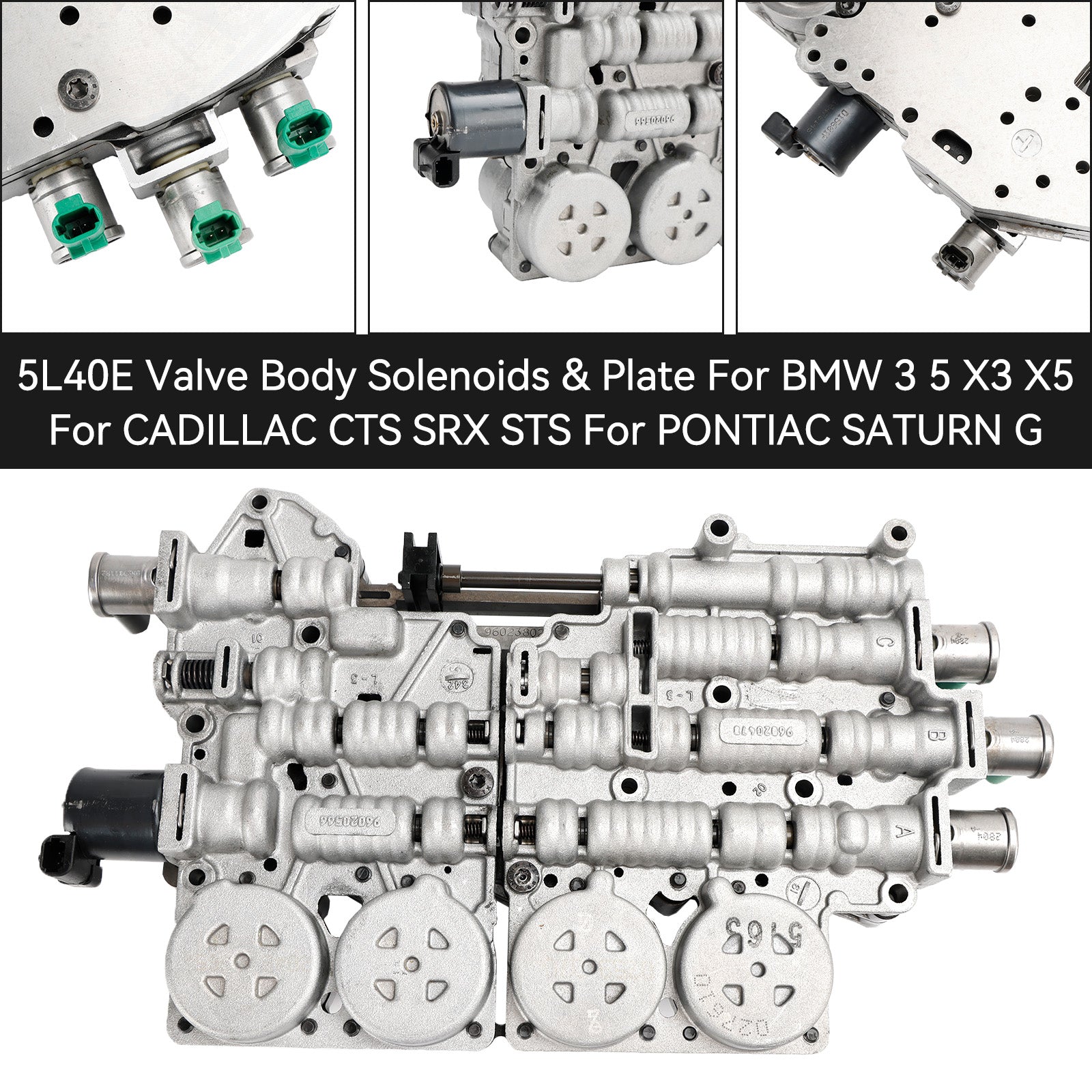 2000-2002 BMW Z3 Roadster 5L40E P1347406 Cuerpo de válvula Solenoides y placa 2.5L 2.8L 3.0L 3.2L