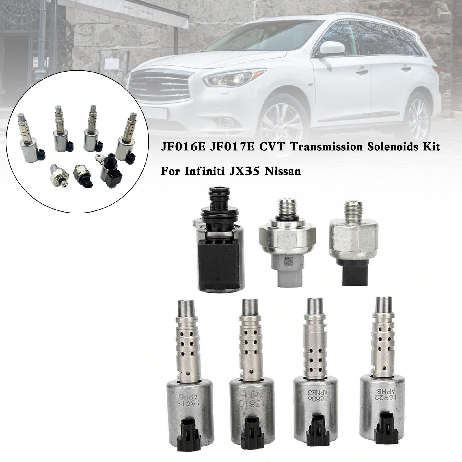 Kit de solenoides de transmisión CVT JF016E JF017E para Infiniti JX35 Nissan