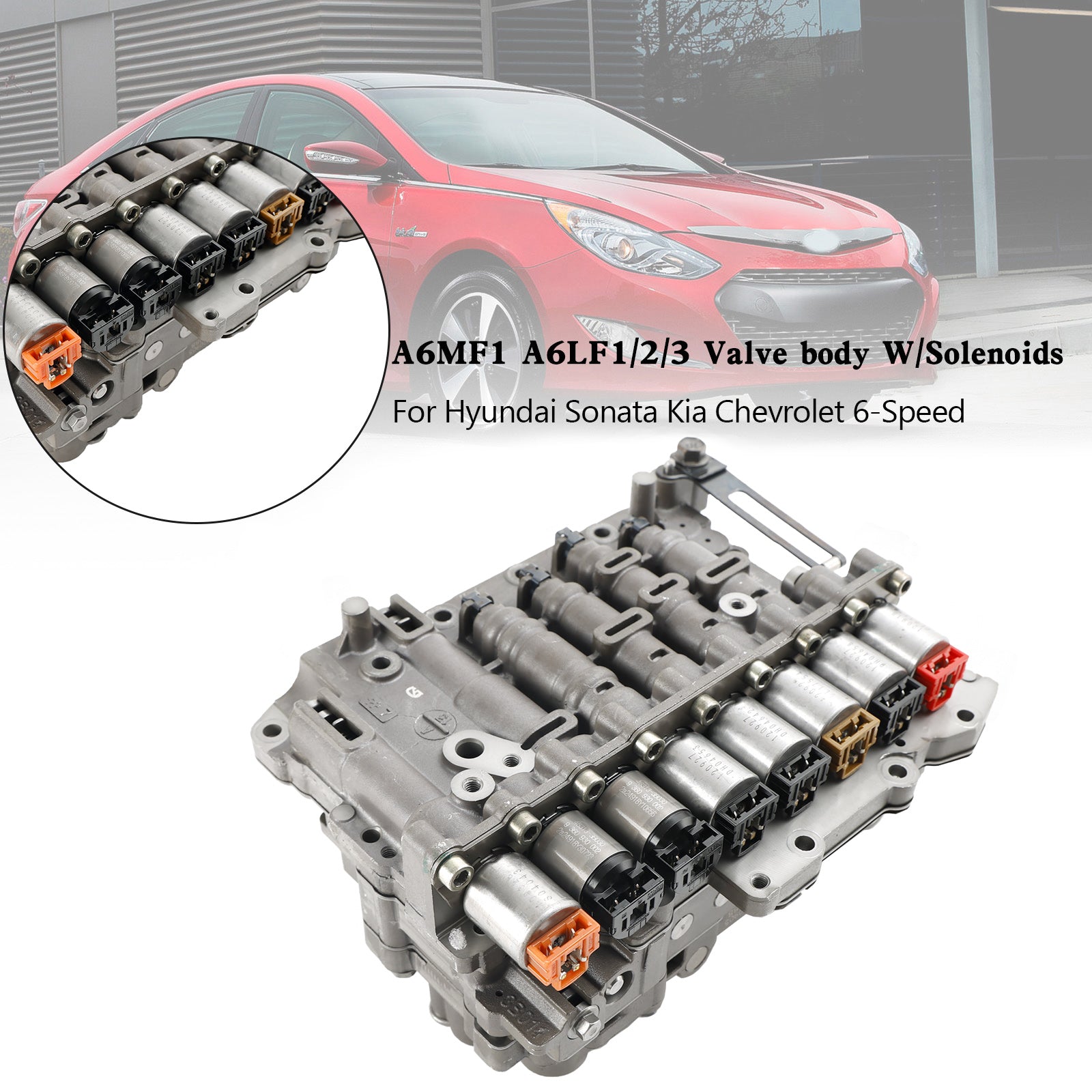 A6MF1 A6LF1/2/3 Valve body W/Solenoids For Hyundai Sonata Kia Chevrolet 6-Speed