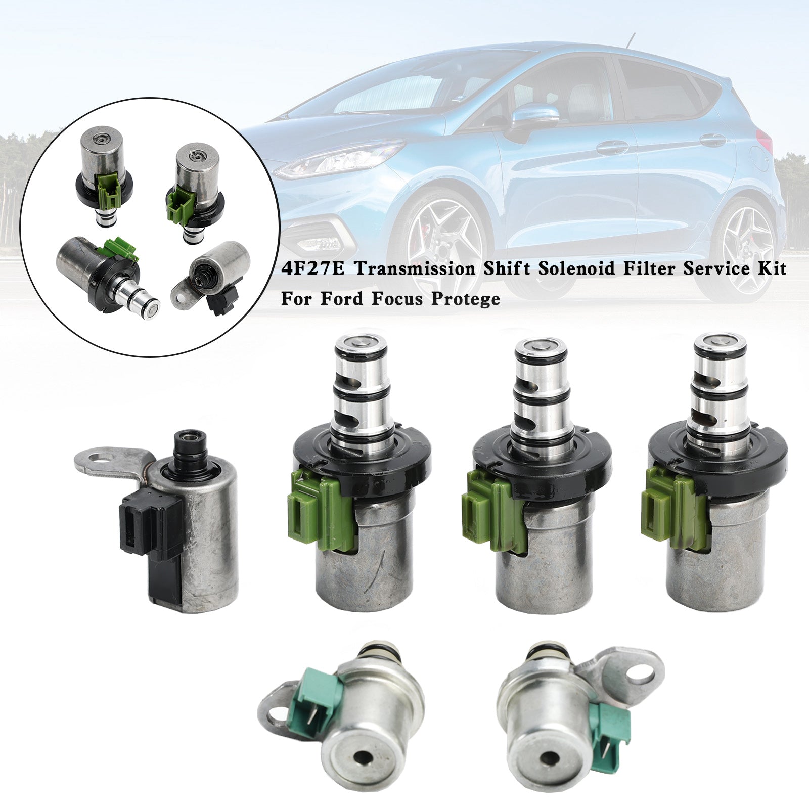 6 uds 4F27E cambio de solenoide de transmisión 2 PWM 3 EPC 1 para Ford Focus Fiesta