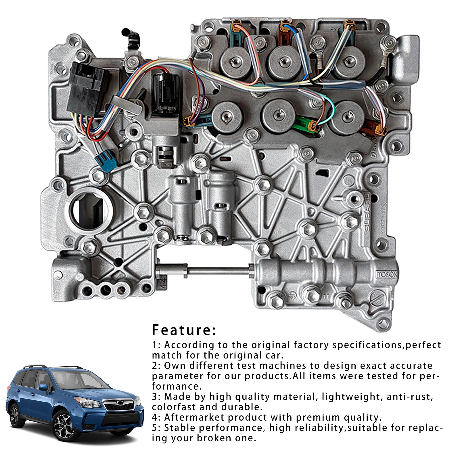 4EAT Transmission Valve Body with Small Solenoids For Subaru Forester Outback Impreza