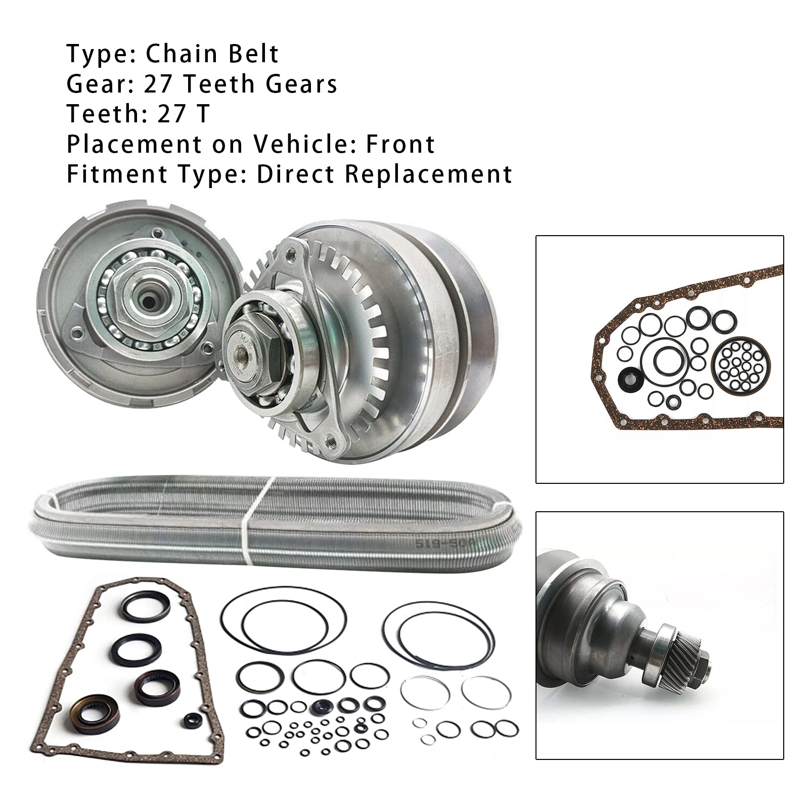 2015-2017 Quest 3.5l RE0F10E JF017E CVT Transmission Master Rebuild Kit W/Chain Belt 27 T
