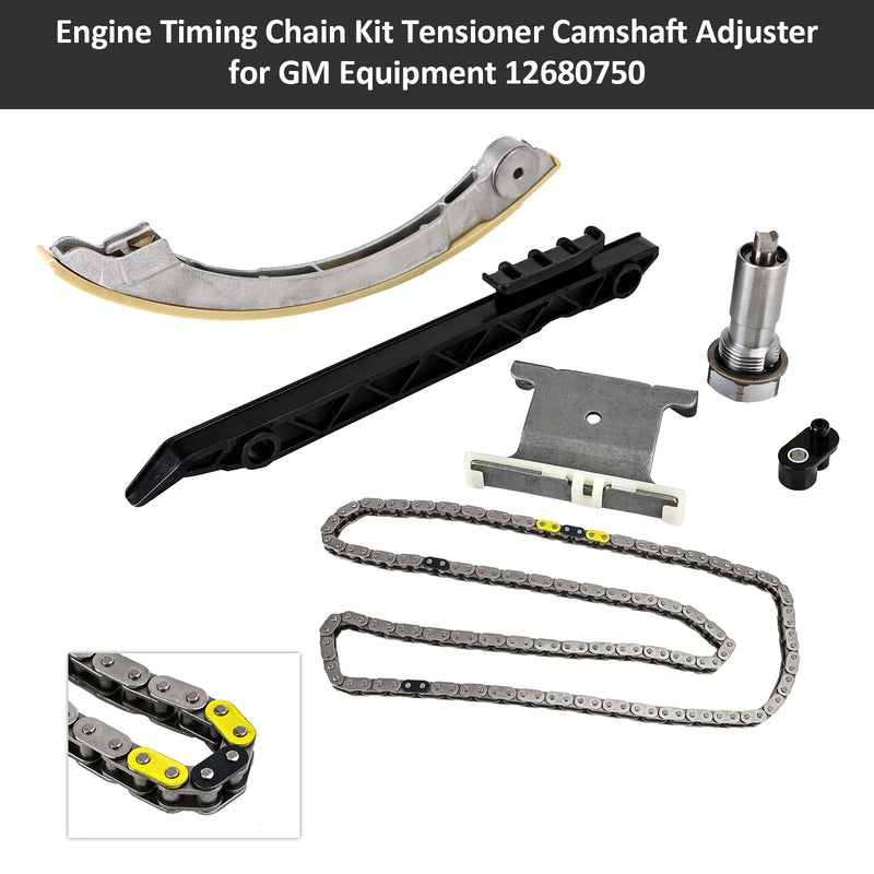 12680750 Engine Timing Chain Kit Tensioner Camshaft Adjuster for GM Equipment