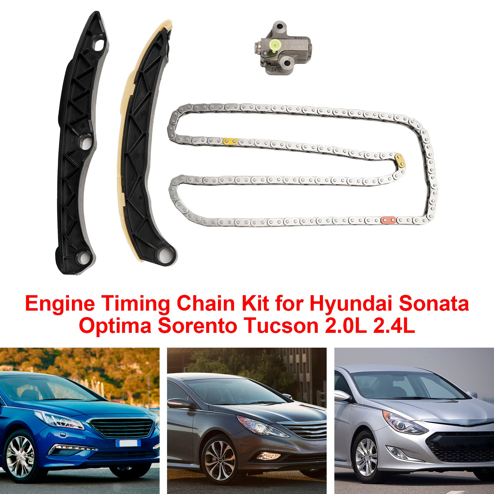 Hyundai Sonata Optima Sorento Tucson 2.0L 2.4L Engine Timing Chain Kit