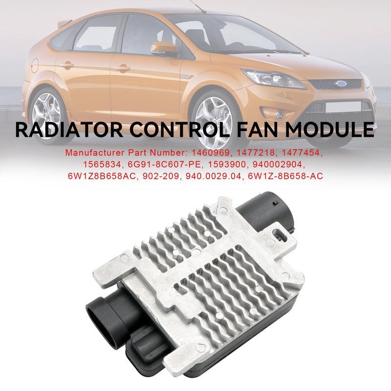 Módulo de ventilador de Control de radiador 1477218 compatible con Ford Focus MK II/IV 6W1Z8B658AC