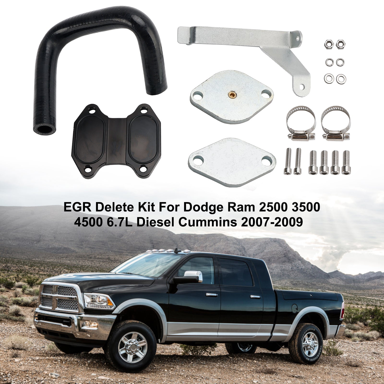2007-2009 Dodge Ram 2500 3500 4500 6.7L Diesel Cummins EGR Delete Kit For Generic