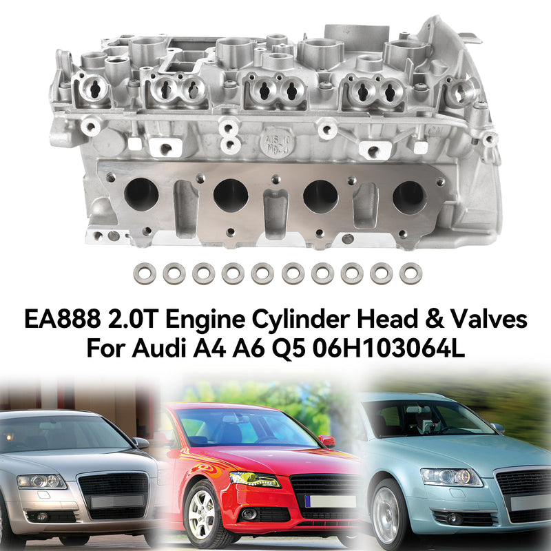 2009-2015 Audi A4 (B8) Q5 2.0 EA888 2.0T Engine Cylinder Head & Valves 06H103064L 06H103064AC